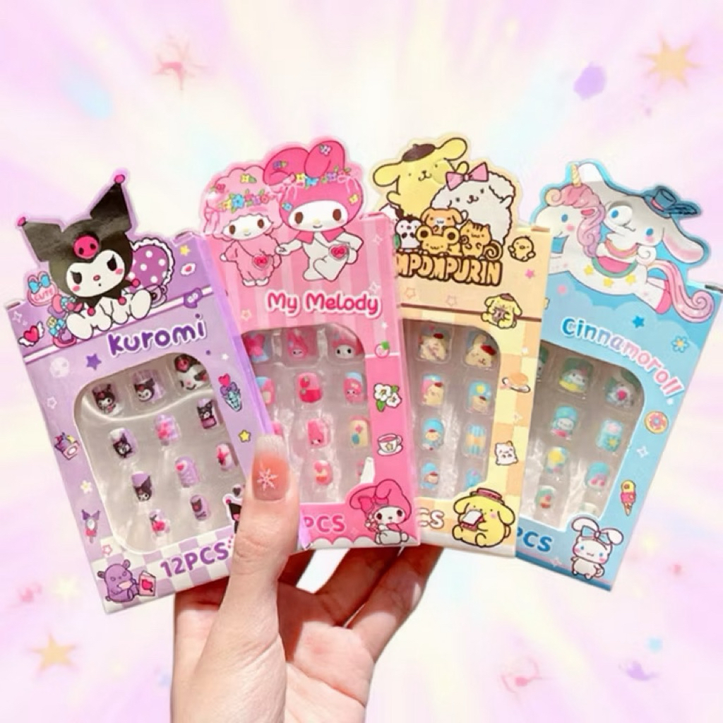 Fake Nail Kuku Anak STICKER KUKU PALSU ANAK ANAK ( SIZE KECIL Anak) Mainan Kecantikan Anak Salon Nai