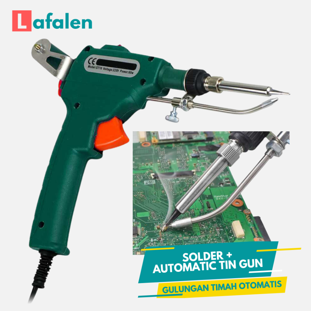 Solder 60 Watt Original | Solder 60 Watt - Solder Listrik Dengan Gulungan Timah Otomatis Lafalen