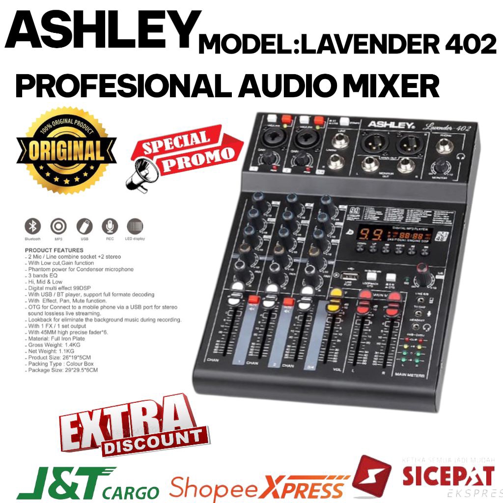 mixer Ashley Lavender 402 profesional audio mixer terbaru