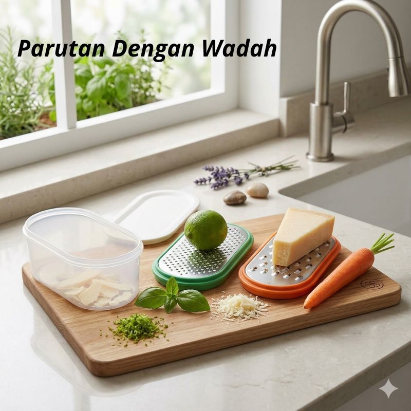 Parutan serbaguna Set Wortel Keju Dengan Wadah