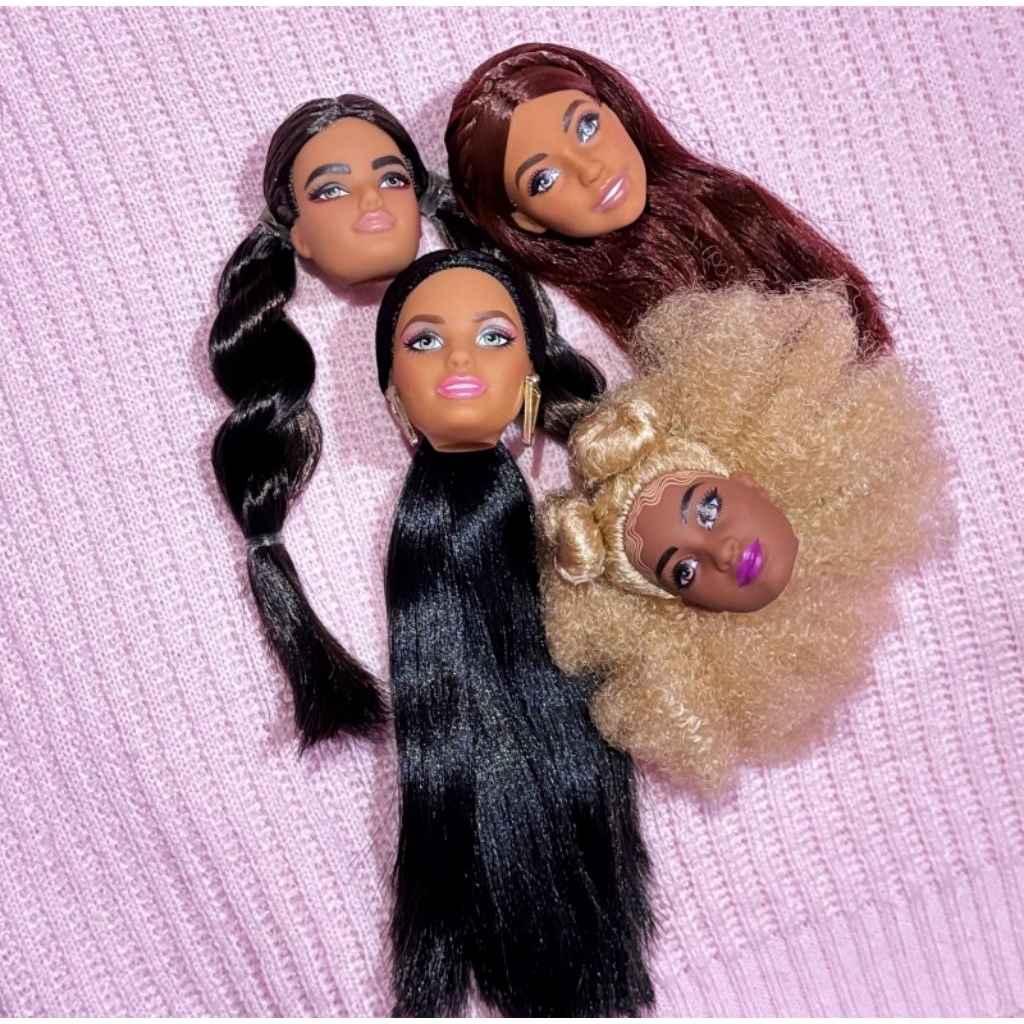 kepala boneka barbie tanning original mattel