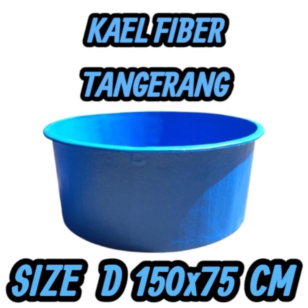 Bak fiber Bulat / kolam fiber Bulat / kolam portable TEBAL Uk Diameter 150x75 Cm