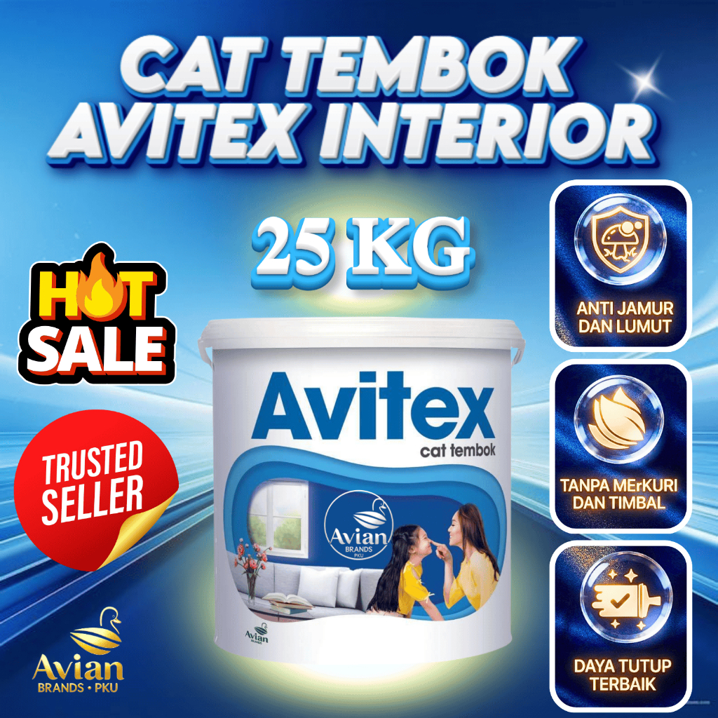 AVITEX INTERIOR CAT TEMBOK 25 KG - Avian Brands Verified Store