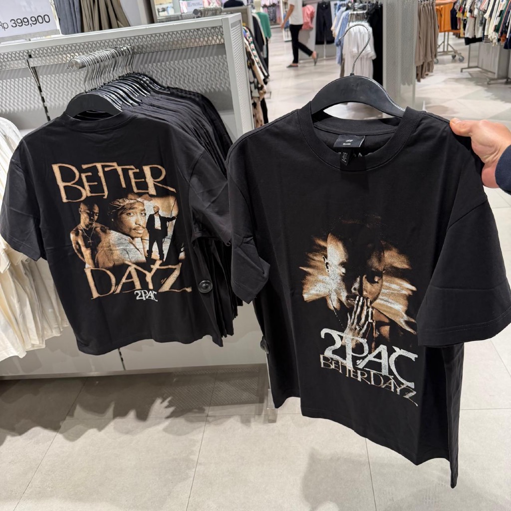 Jastip. Tshirt Relaxed H&M X Tupac (MAN) BEST SELLER!!!