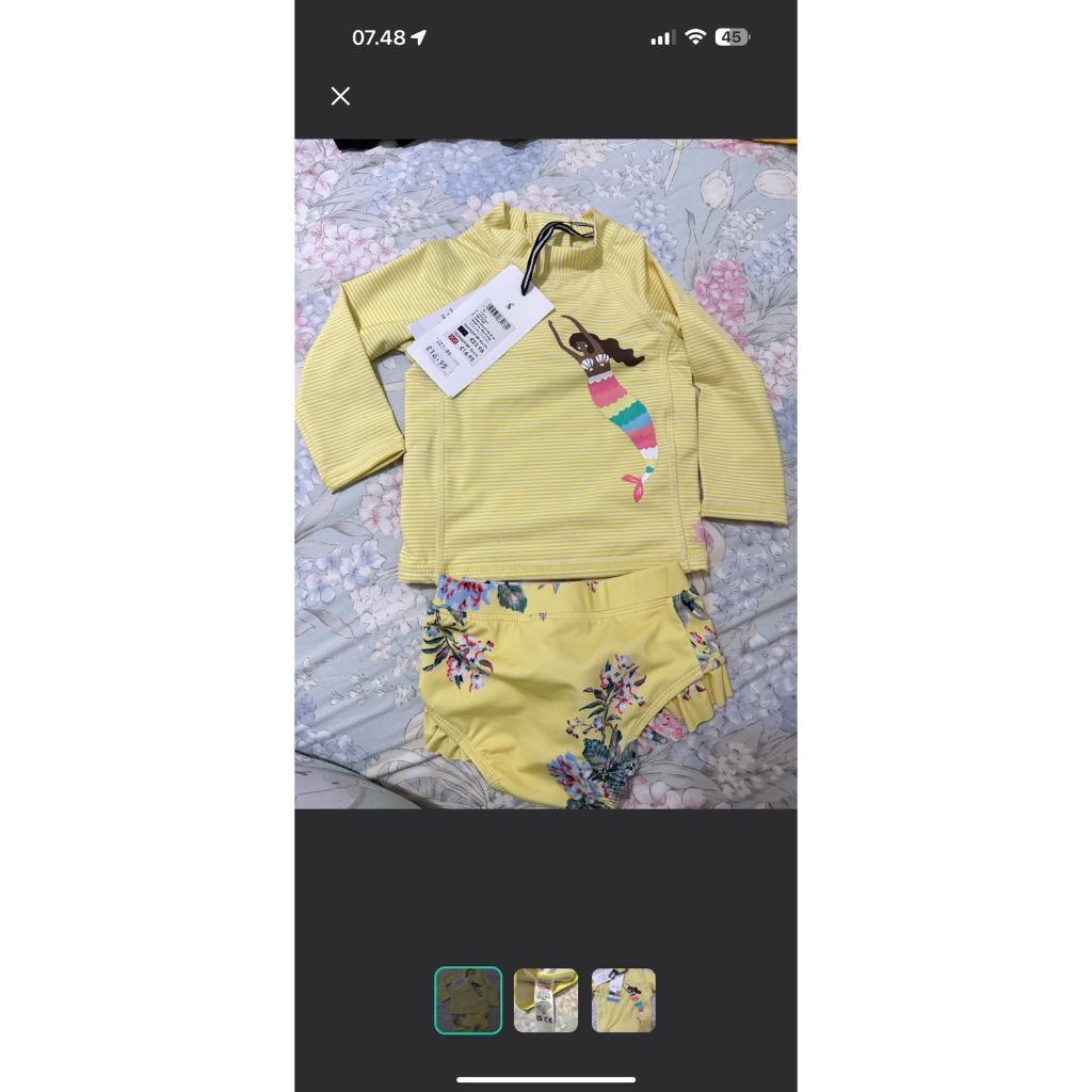 Baju renang bayi 3-6 bulan