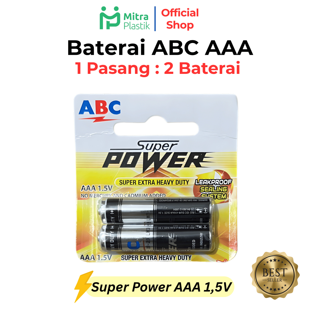 Batu Baterai ABC AAA ABC Super Power Baterai A3 Baterai Kecil Batre ABC Batre Kecil