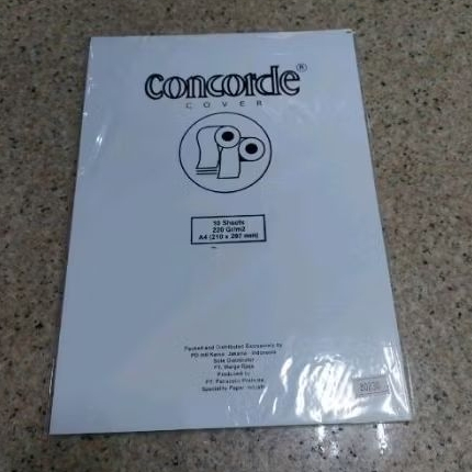 Kertas Concorde 220Gr A4 Isi 10 / Kertas Sertifikat Concorde A4 220Gr
