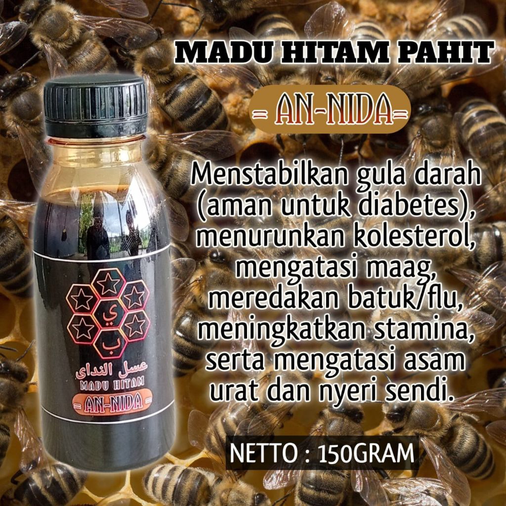 Madu hitam pahit | madu hutan asli | berbagai khasiat 150g