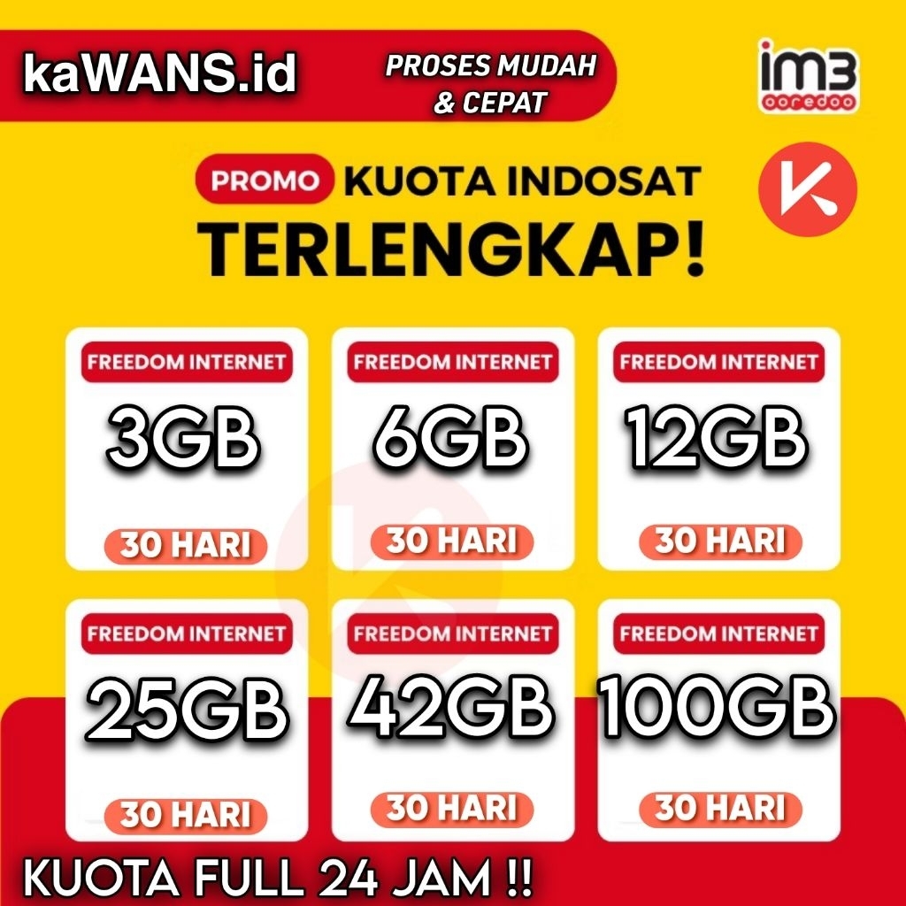 paket kuota internet indosat freedom unlimited termurah