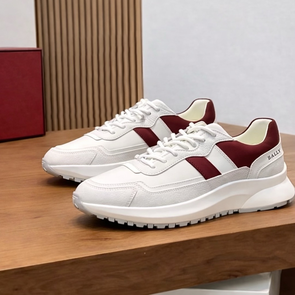 Sepatu Sneakers Bally Putih Sepatu Sneaker Pria MIRROR Super Premium