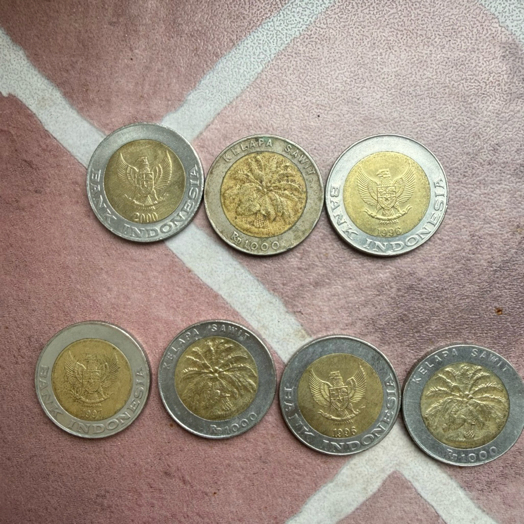 Uang Koin 1000 Rupiah Kelapa Sawit - Asli, apa adanya