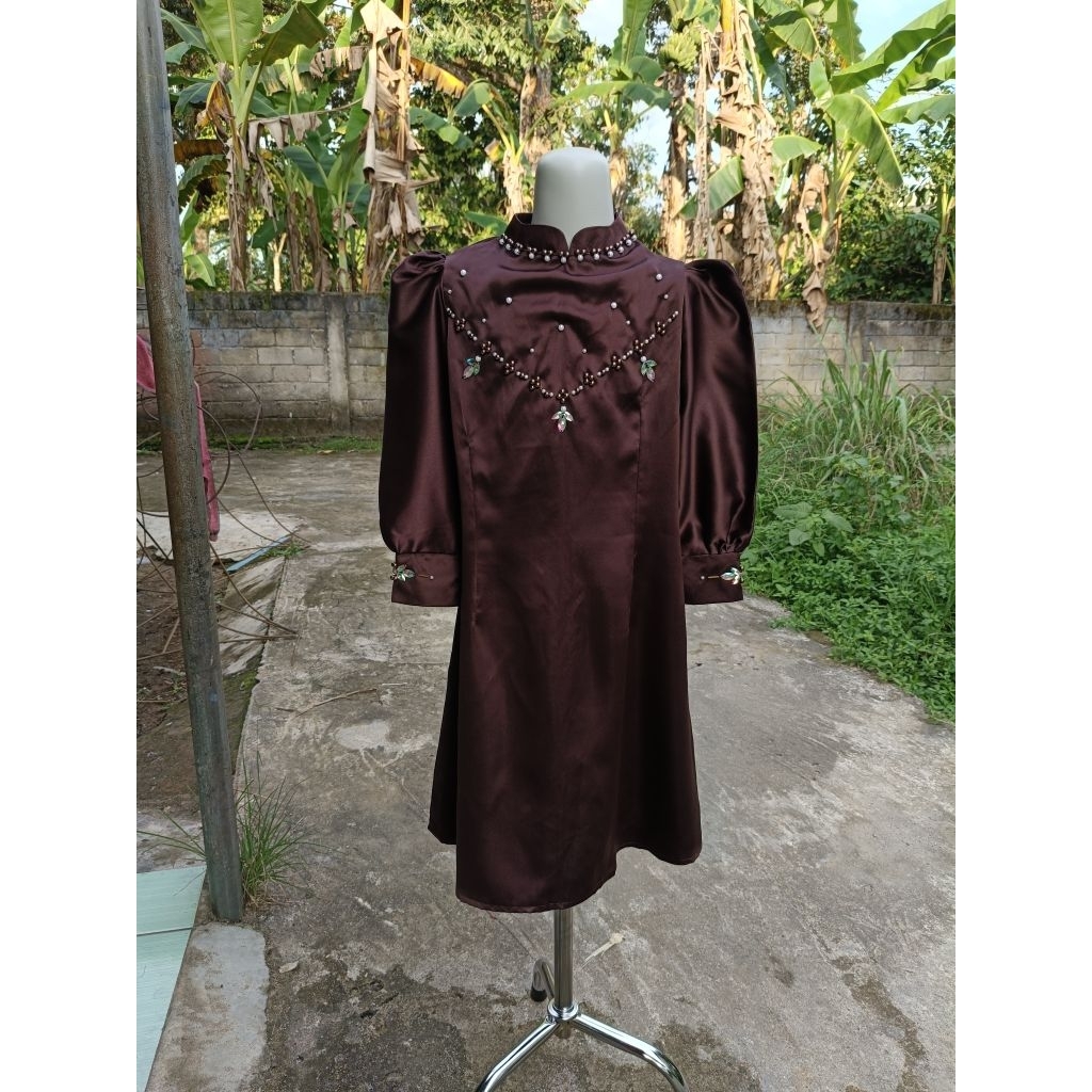 AQILLA DRESS ANAK SATIN BAJU GAMIS ANAK PEREMPUAN SATIN BAJU KONDANGAN ANAK BAJU LEBARAN ANAK