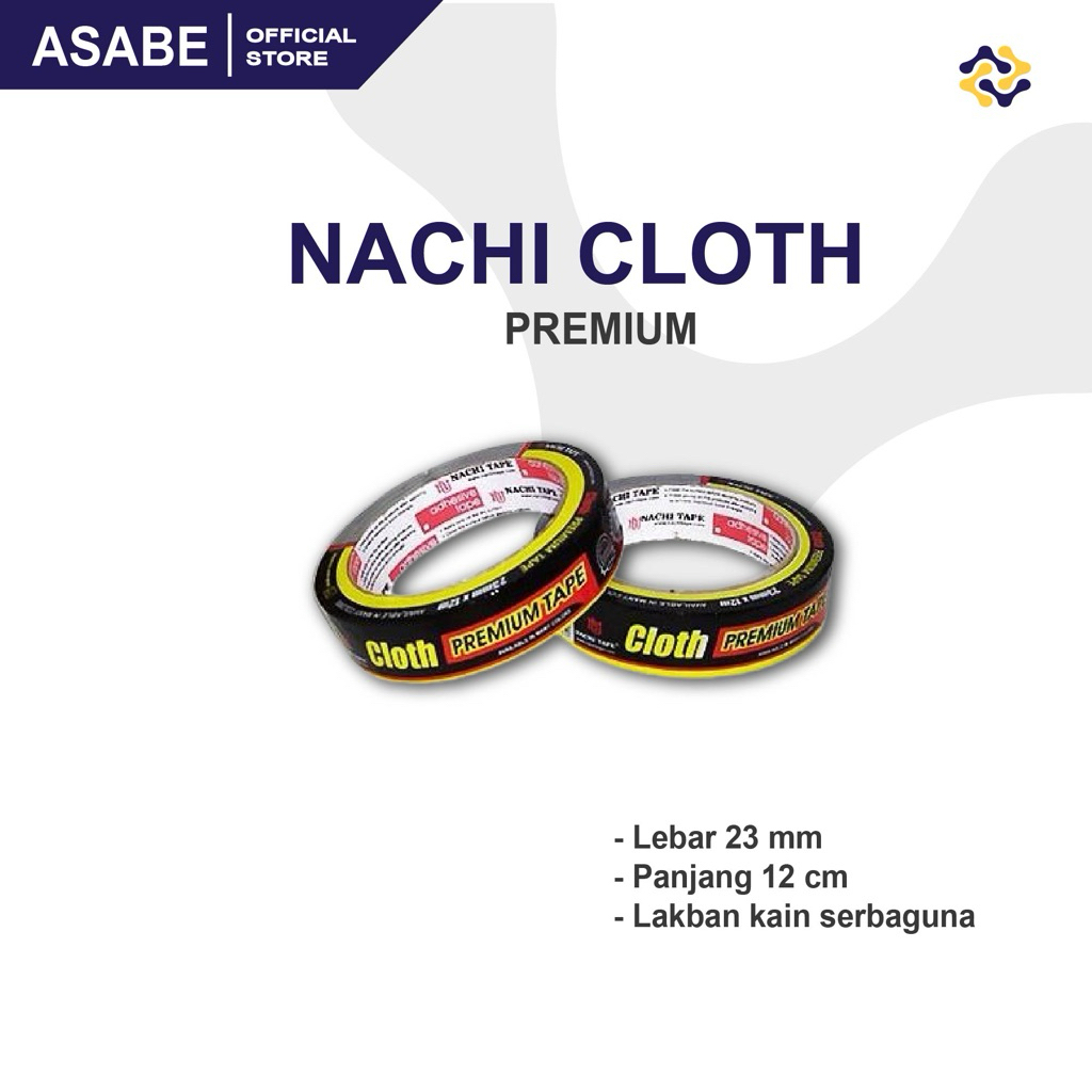 Lakban Kain Nachi Premium | Nachi Cloth Tape | Lakban Kain Hitam Nachi | Cloth Tape Nachi