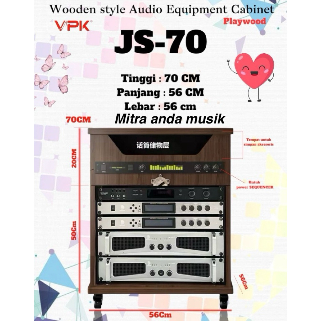Rak sound system hardcase cabinet  sound system js70