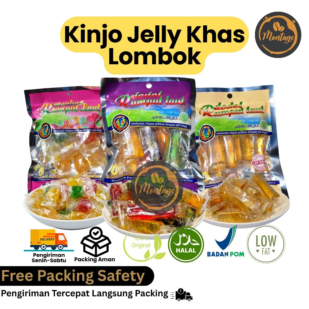 Kinjo Jelly Dodol Manisan Rumput Laut Khas Lombok Oleh Oleh Lombok Phoenix Food 90g