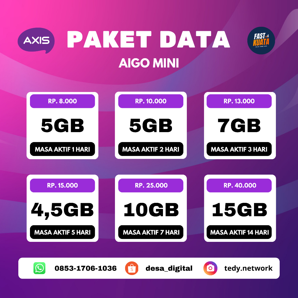 PAKET DATA AXIS AIGO MINI