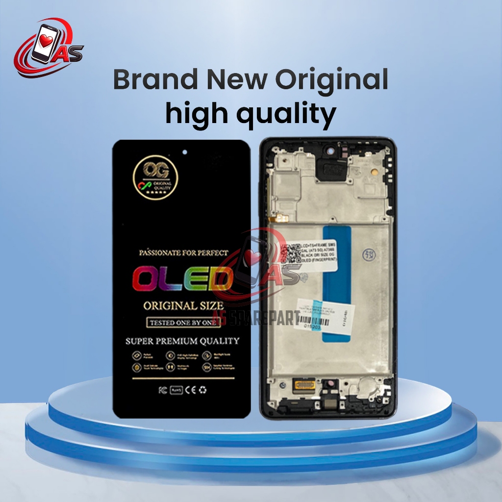 LCD TOUCHSCREEN + FRAME SAMSUNG A73 5G / A736 / A736B BLACK ORI SIZE OG OLED (FINGERPRINT)