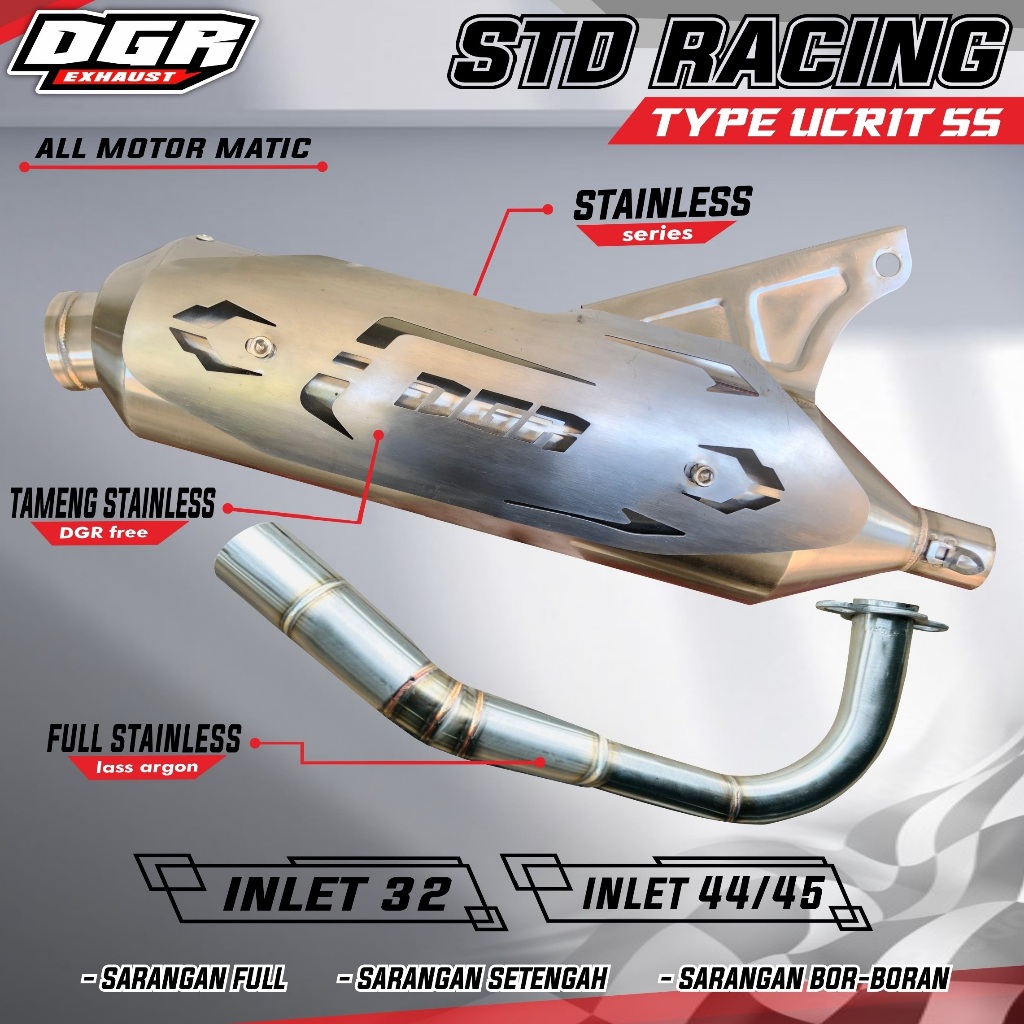 KNALPOT DGR TYPE UCRIT BEAT KARBU MIO VARIO DGR EXHAUST