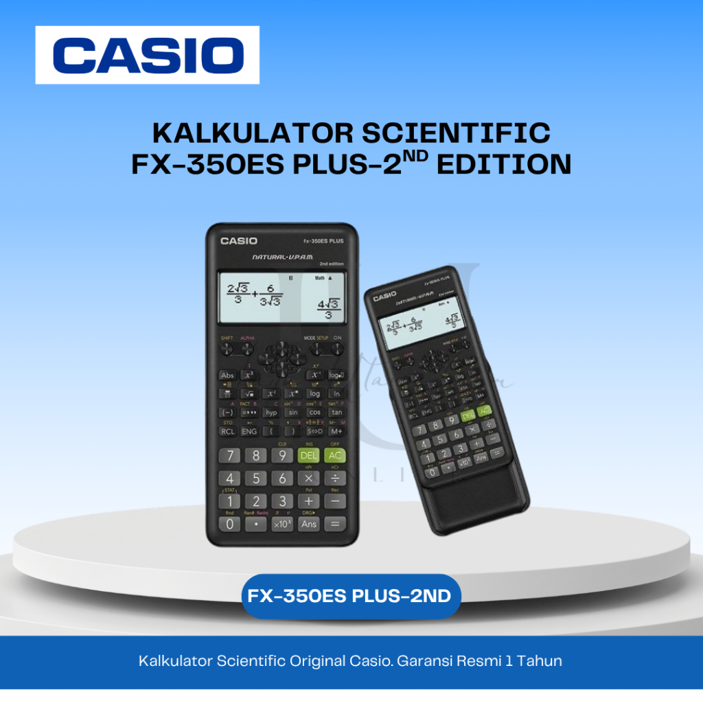 CASIO Kalkulator Scientific FX-350ES Plus 2 Untuk Sekolah