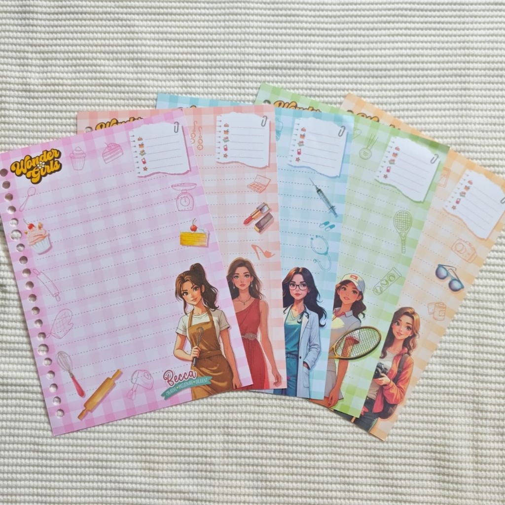 (HARGA PER LEMBAR) Kertas Binder Harvest Wonder Girl / Loose Leaf Harvest