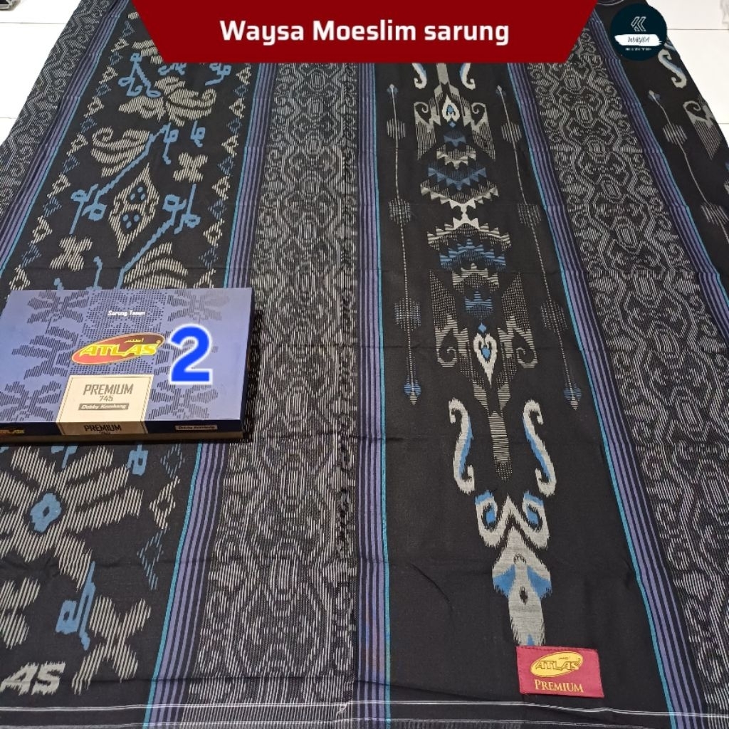 Sarung Atlas Premium 745 Motif Dobby Kembang Original Atlas