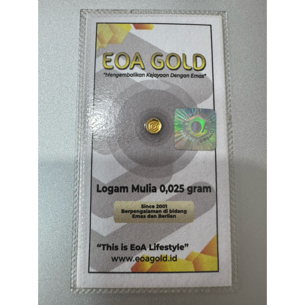 EOA gold 0.025 emas 24k 999