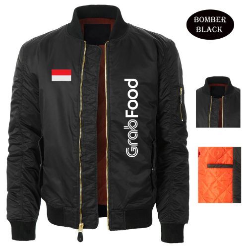 Jaket windbreakers zipper driver ojol grab grabbike original jaket taslan distro grab grabfood water