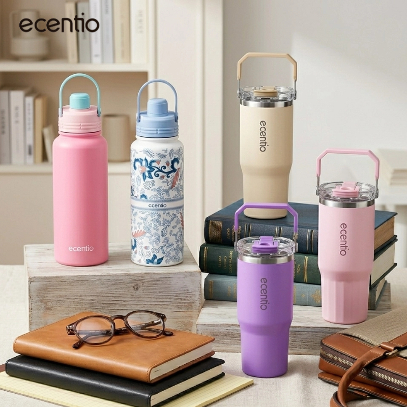 [Seri Inspirasi Kerja] ecentio tumbler minum stainless 900ml premium anak laki laki botol minum aest