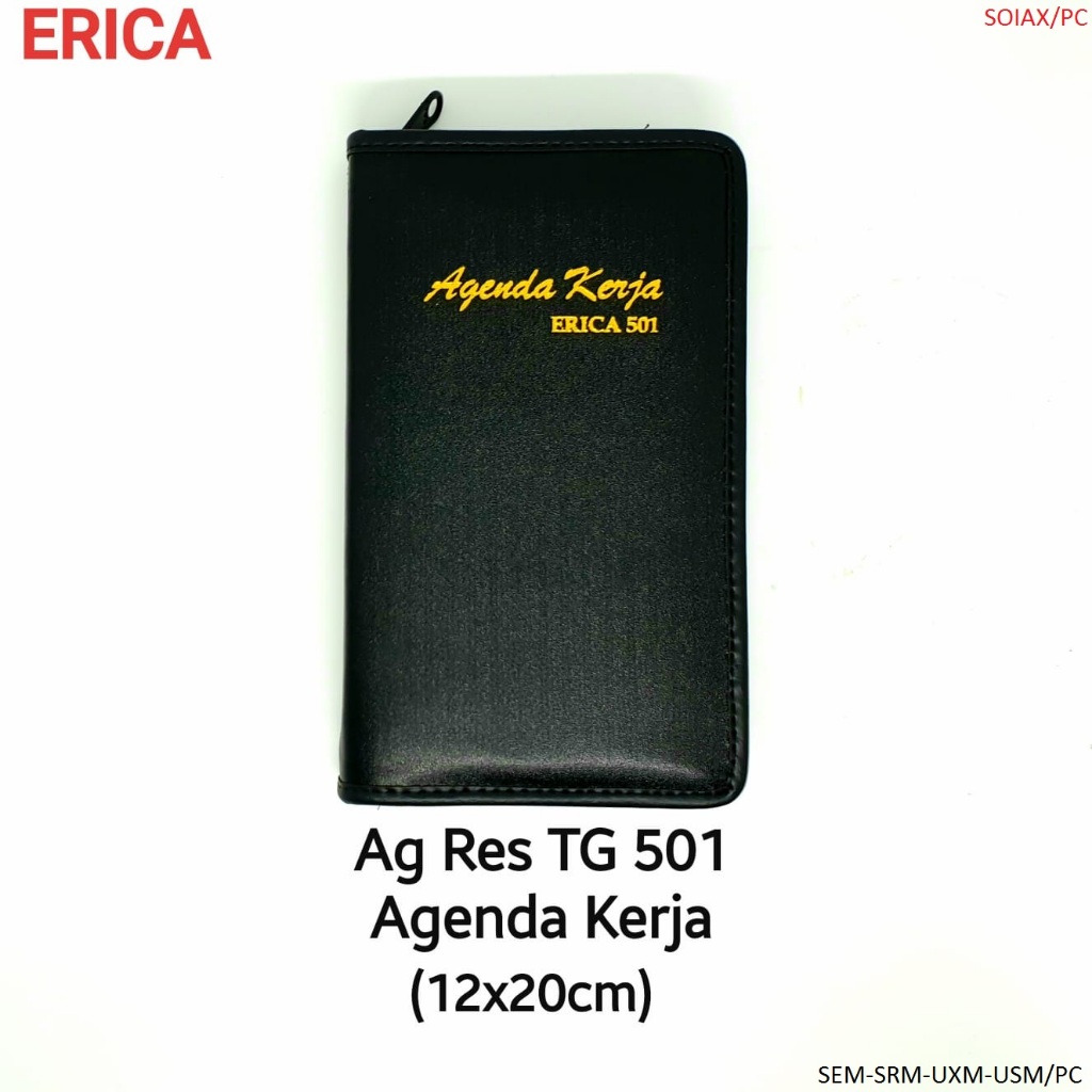 SQ Buku Agenda Erica 501 Resleting/Buku Agenda Tebal/Agenda Resleting/Per Pcs