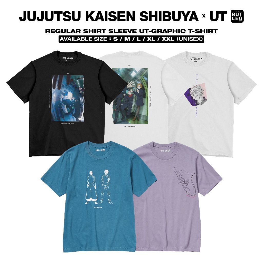 Kaos UNIQ-L Jujutsu Kaisen Shibuya Arc Anime T-Shirt Pria Wanita Cotton Combed 24s 20s 16s Premium S