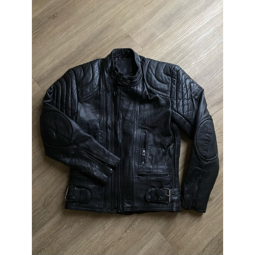 “MODEKA” CAFERACER LEATHER JACKET | BIKER | CASUAL