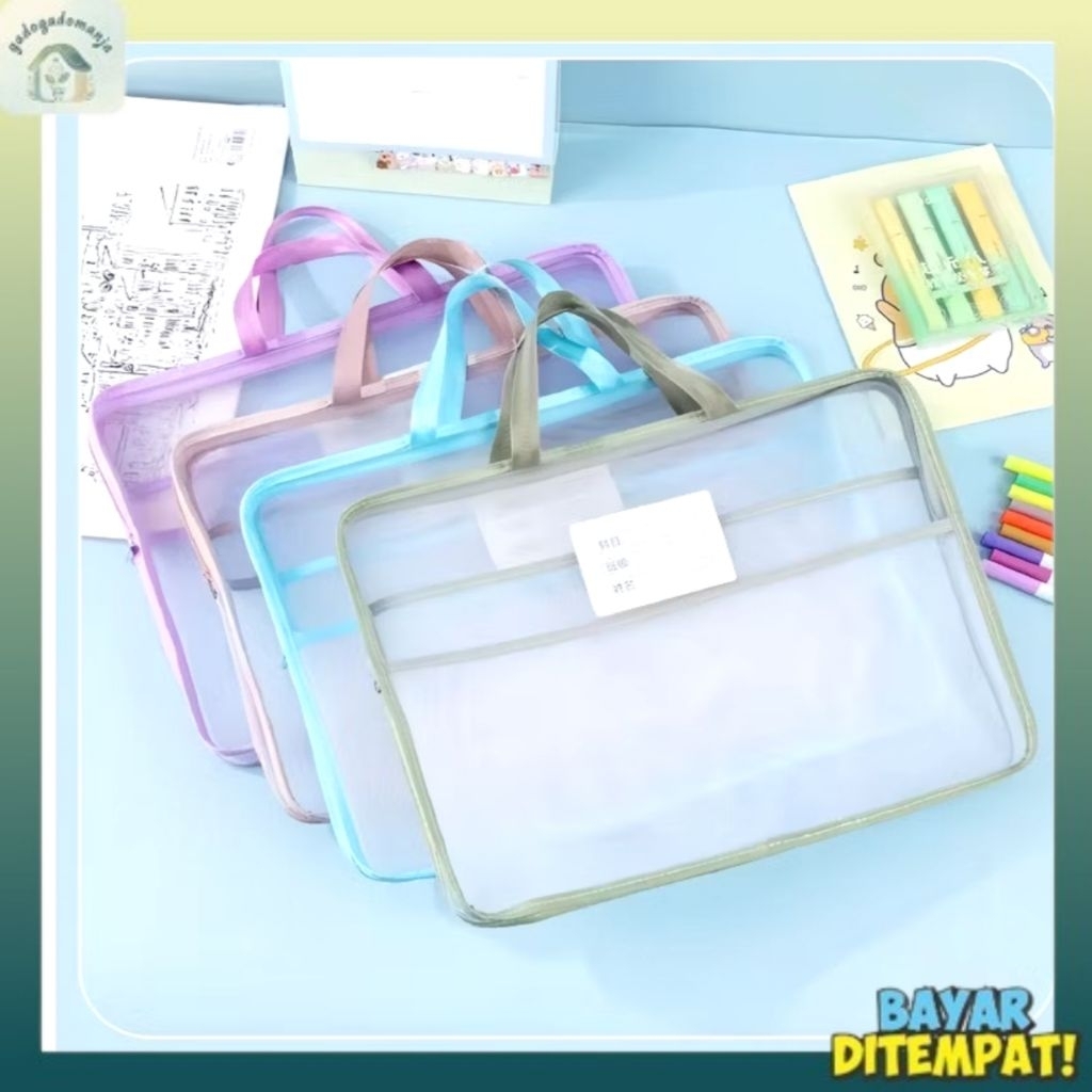 ST005 Tas Dokumen A4 Besar Map Dokumen File Folder Kapasitas Besar Tas Penyimpanan Serbaguna