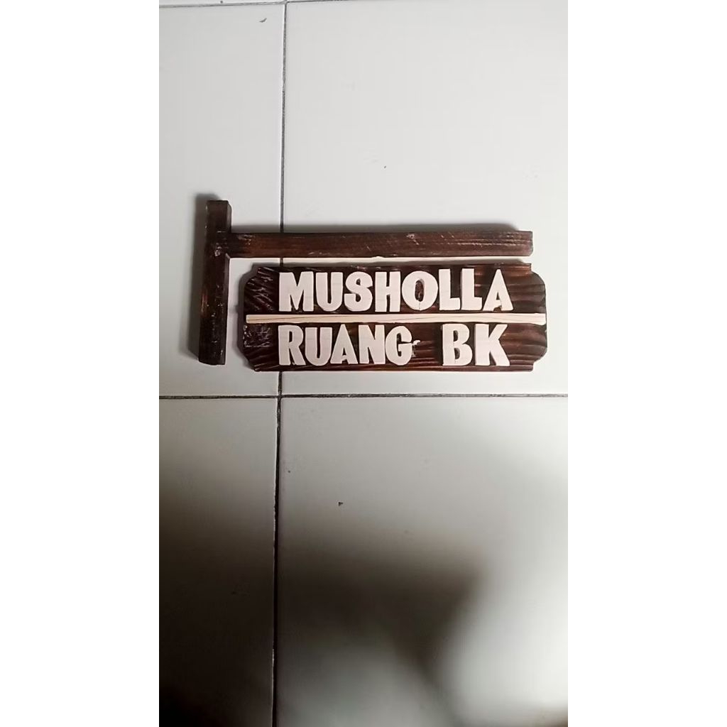 Papan Nama Ruang Tulisan 2 Baris Gantungan Papan Nama Ruangan Kelas Sekolah Kantor Pajangan Dinding 