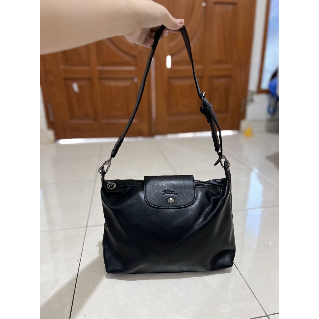 Tas Cuir Hobo Medium Black