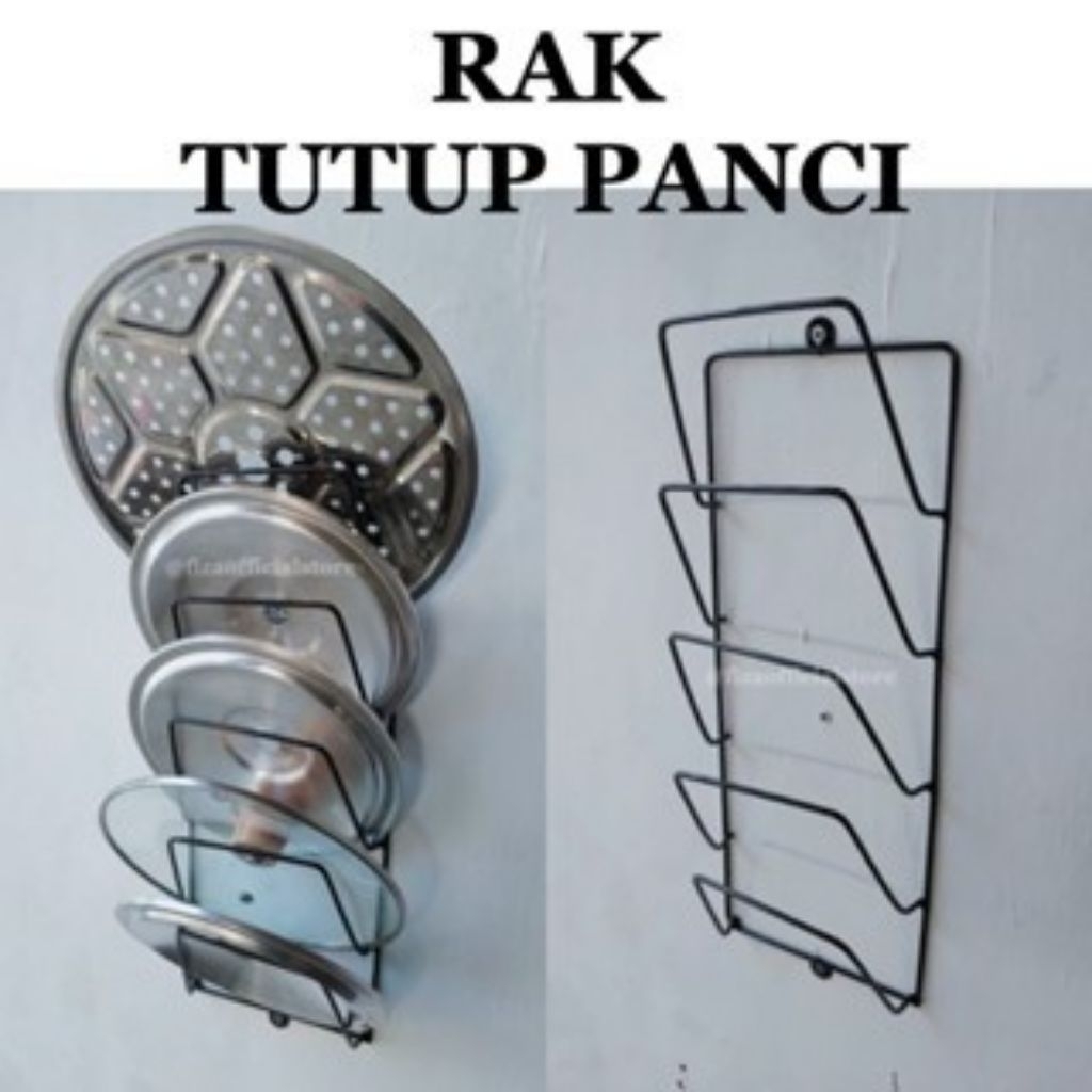 RAK TUTUP PANCI TEMPEL DINDING/RAK GANTUNG TUTUP PANCI