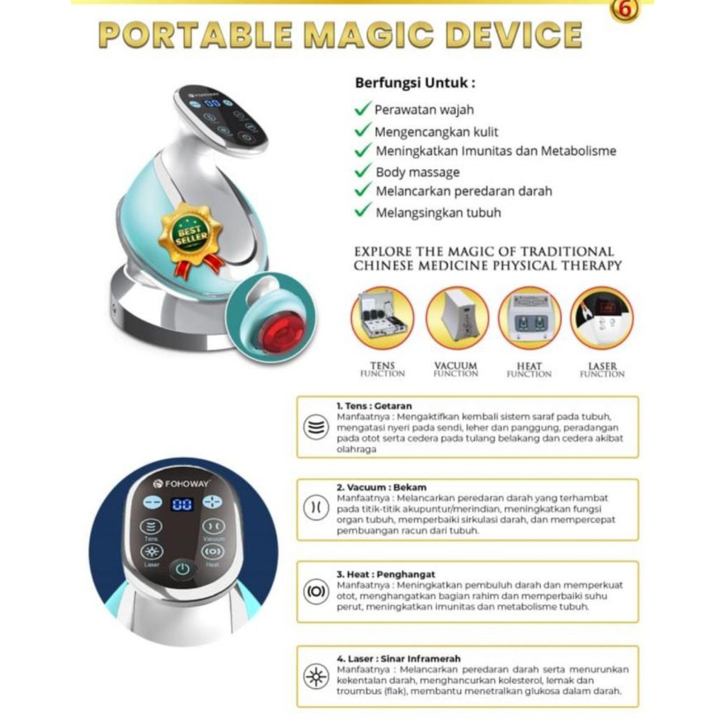 PORTABLE MAGIC DEVICE ( PMD ) FOHOWAY - ALAT THERAPY 1000% original fohoway