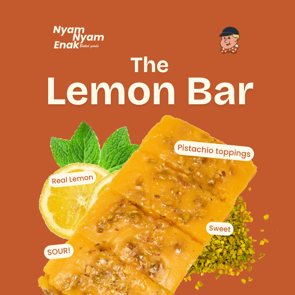 LEMON BAR PISTACHIO - Tangy Lemon Curd with Pistachio Toppings