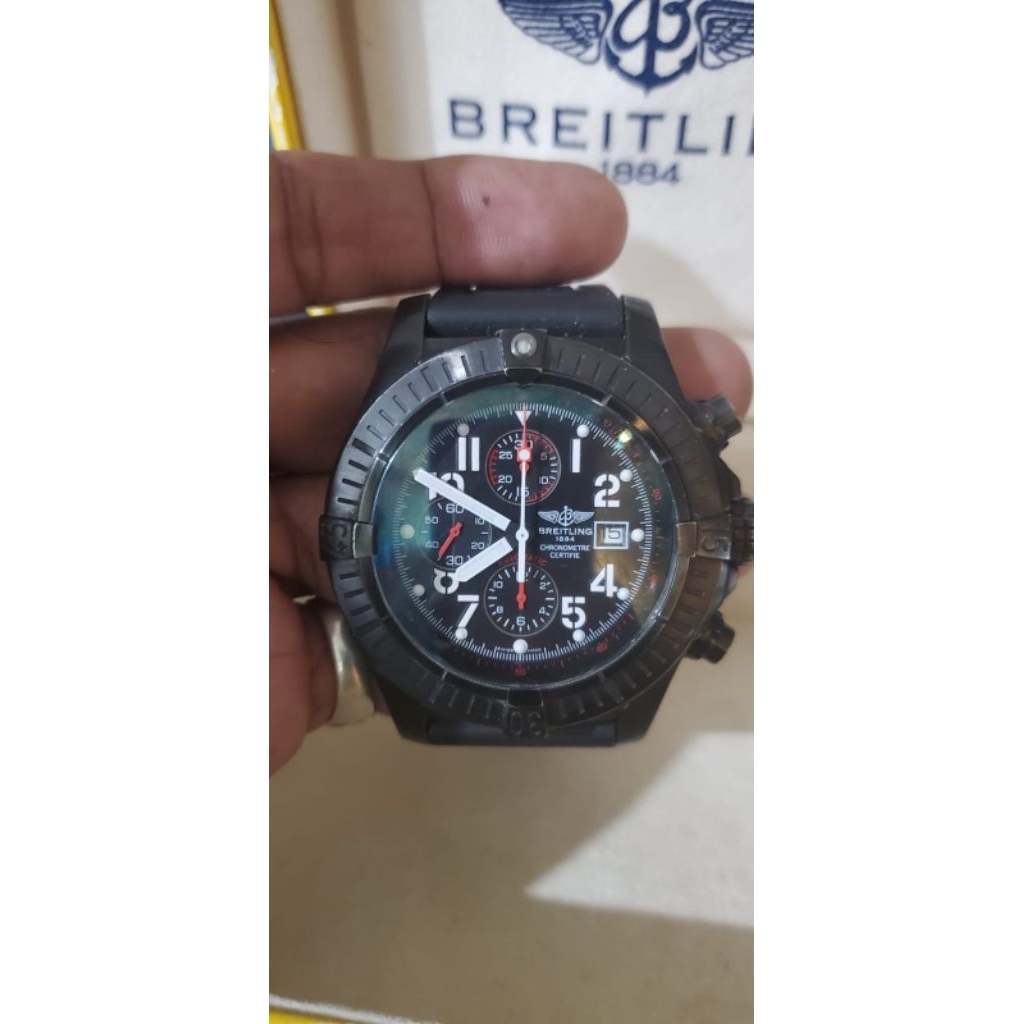 Jam Breitling Super Avenger Black Steel Limited Edition