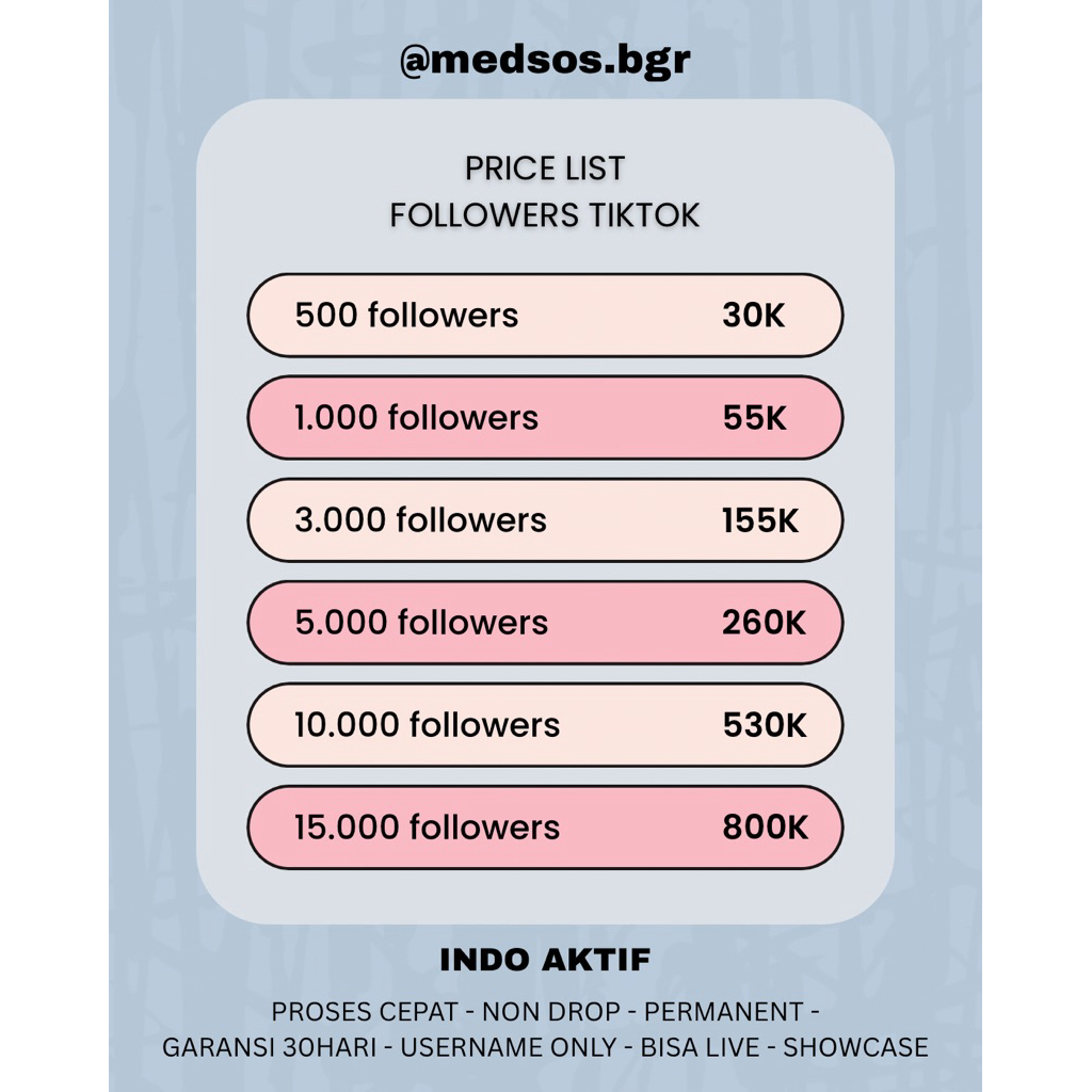 FOLLS TT FOLLOWERS TIKTOK PERMANEN AKTIF INDO REAL INDO AKTIF FOLLOWERS FOLLOWER TIKTOK