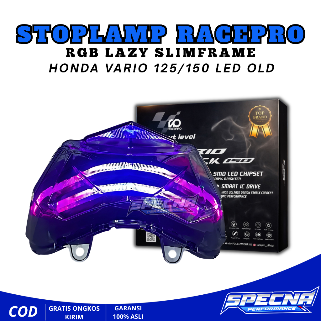 Stoplamp Lampu Belakang RGB Lazy SlimFrame RACEPRO Vario 125 150 Led Old FULLSET Stoplamp vario