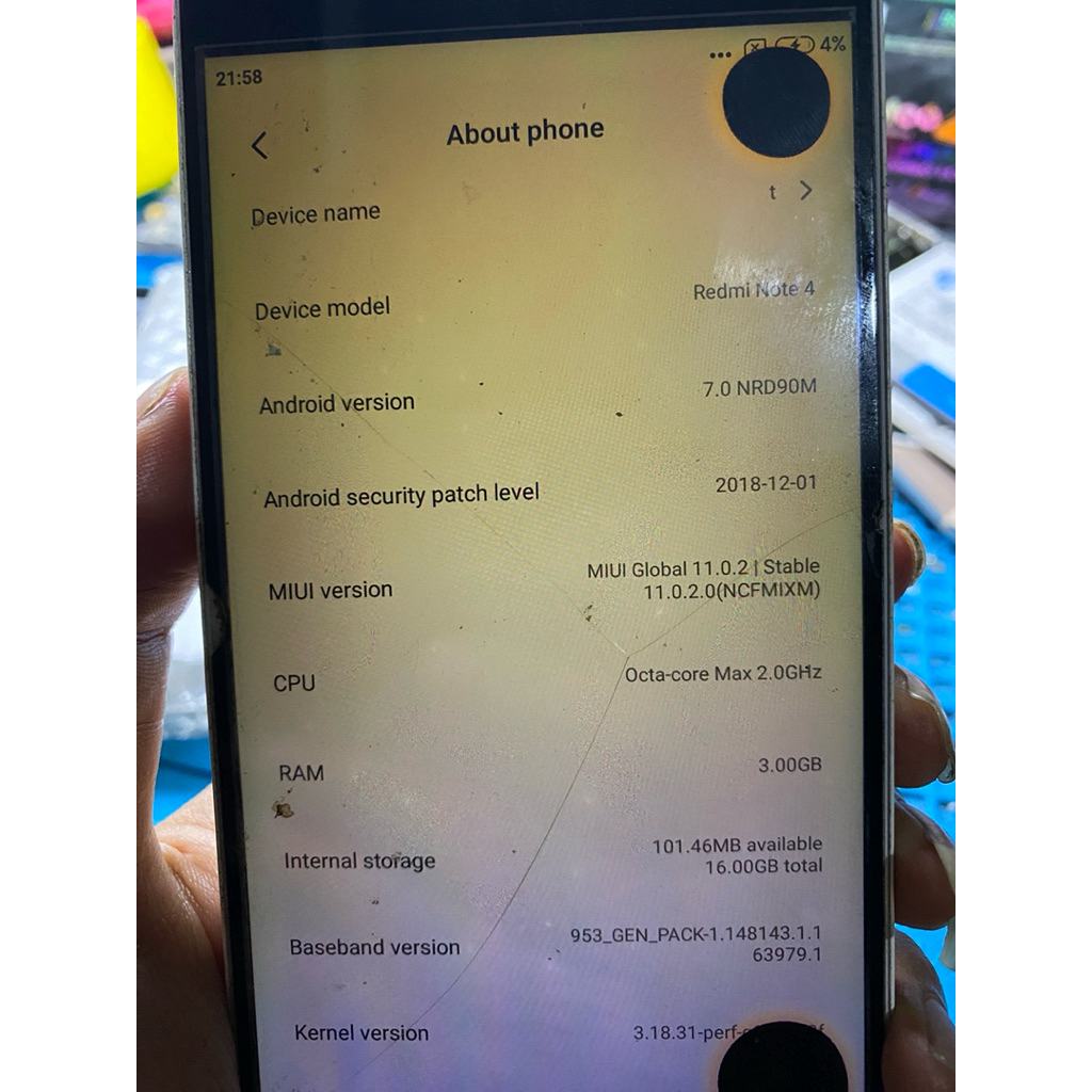 mesin redmi note 4 snapdragon / qualcom