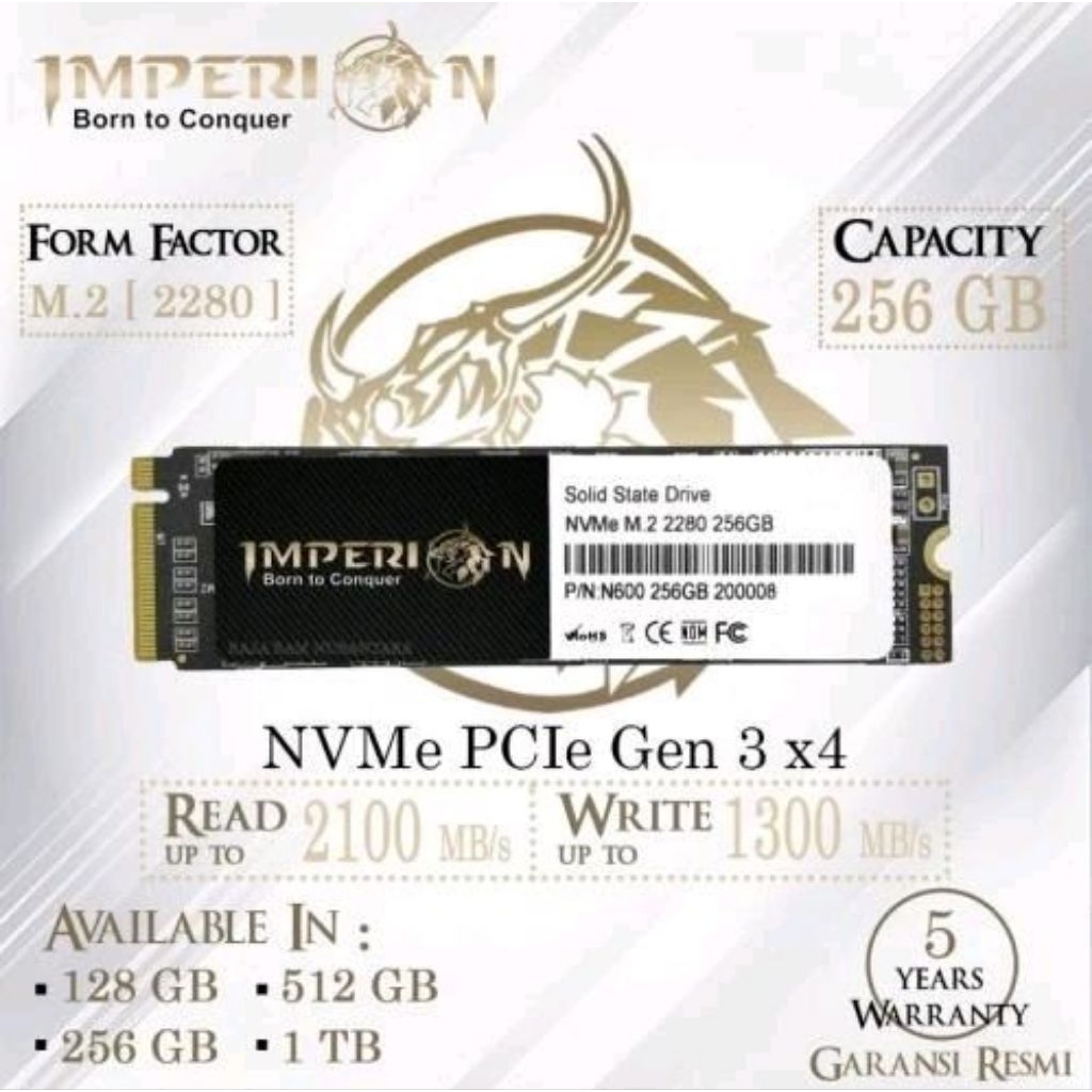 SSD NVME M.2 256GB IMPERION PCIe Gen3 Storage