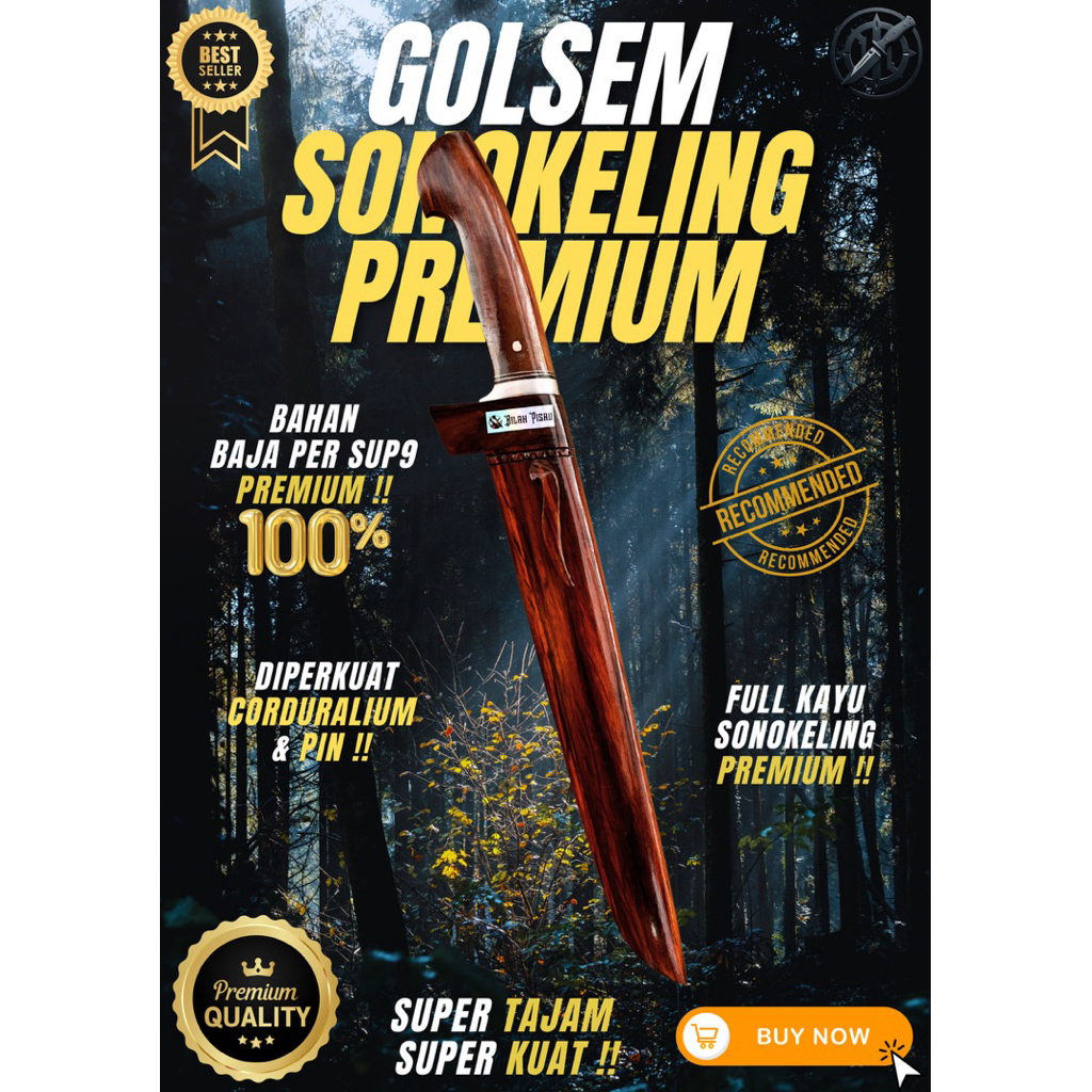 [BAJA PREMIUM] GOLOK SEMBELIH SONOKELING PREMIUM GOLOK BAJA SUPER TAJAM Baja Per SUP9 Asli Original
