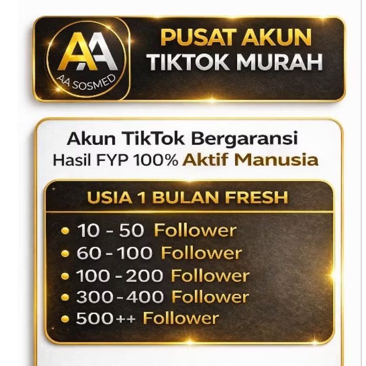 AKUN TIKTOK USIA 1 BULAN BERGARANSI ANTI HACK BACK HASIL FYP LANGSUNG KIRIM