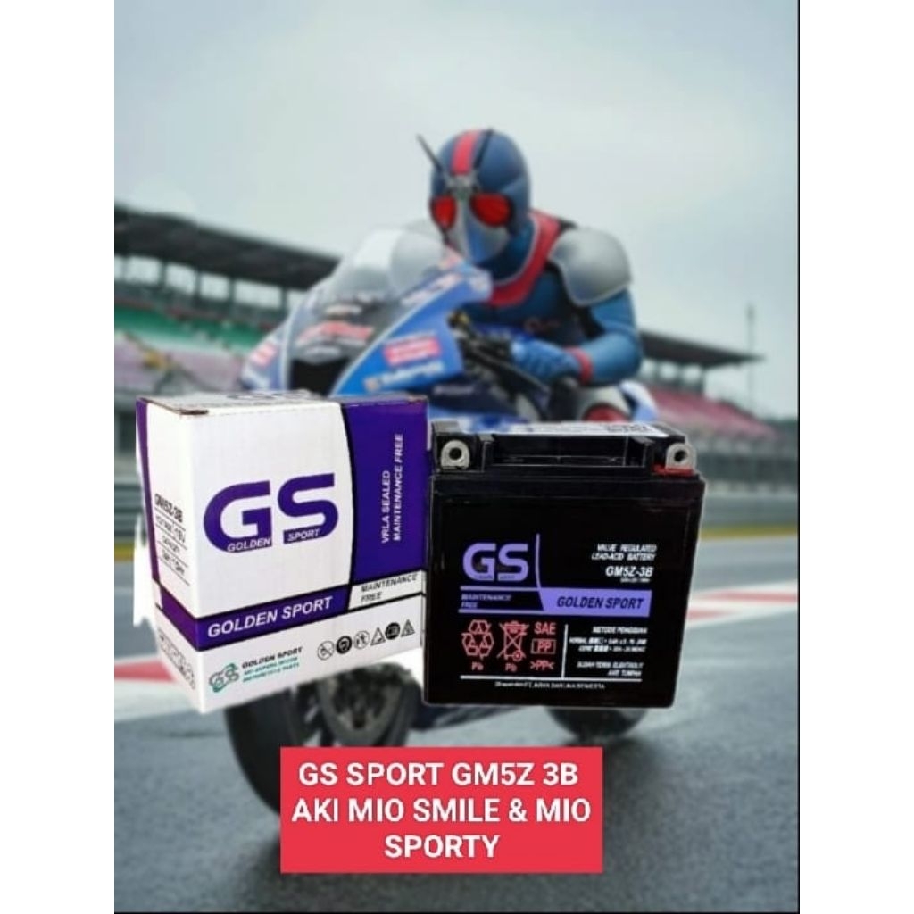 Aki kering GS SPORT GM5Z-3B Aki Mio sporty, Mio smile