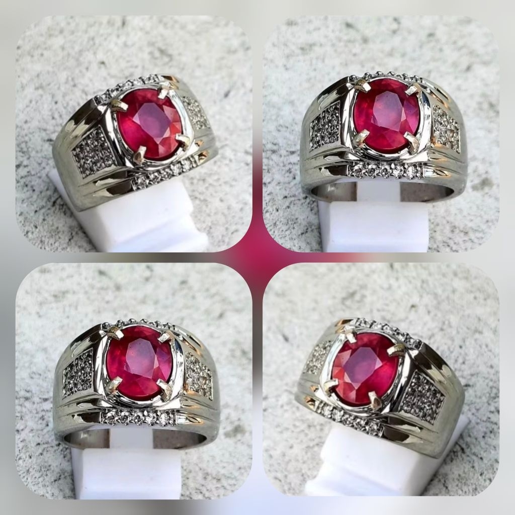 Cincin Batu Ruby Corundum Ruby Pigeon