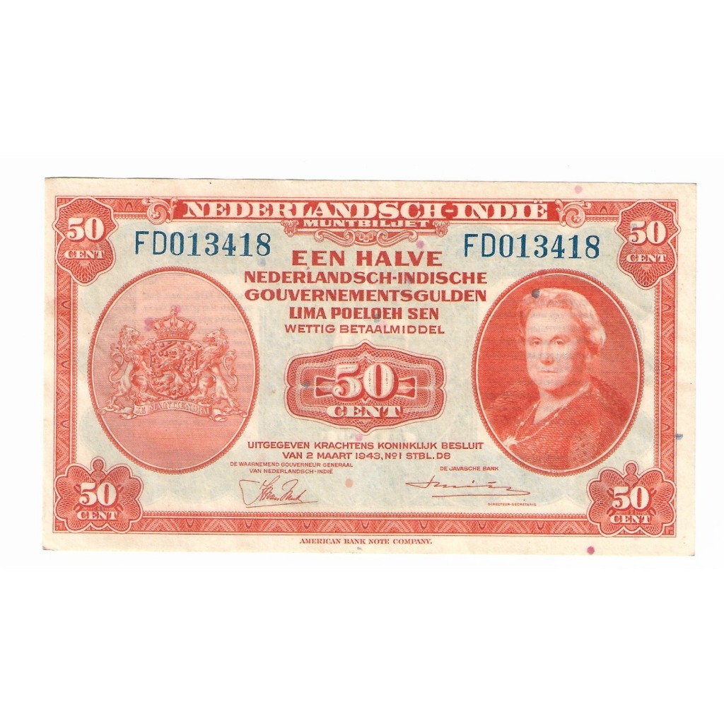 Uang Kuno NICA 50 Cent Gulden