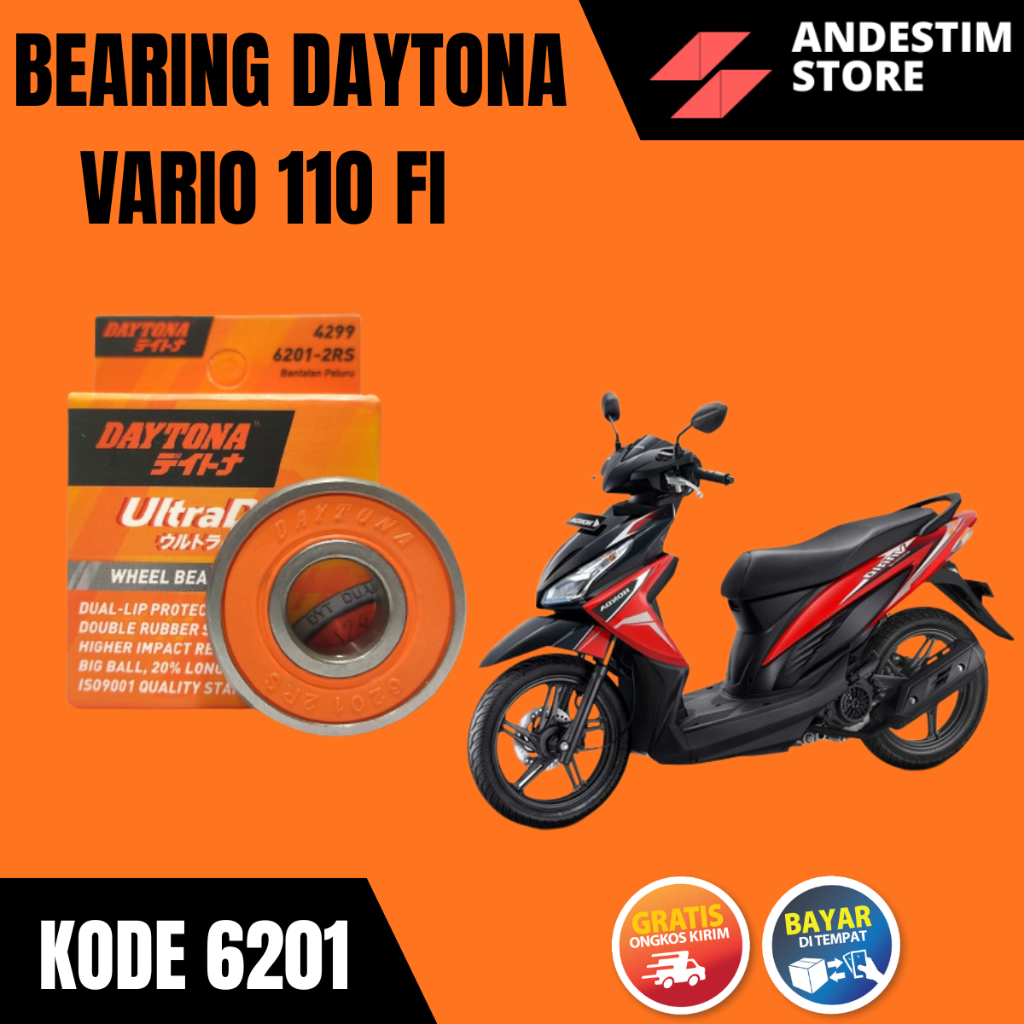 Bearing laher daytona honda vario 110 fi original 6201-RS