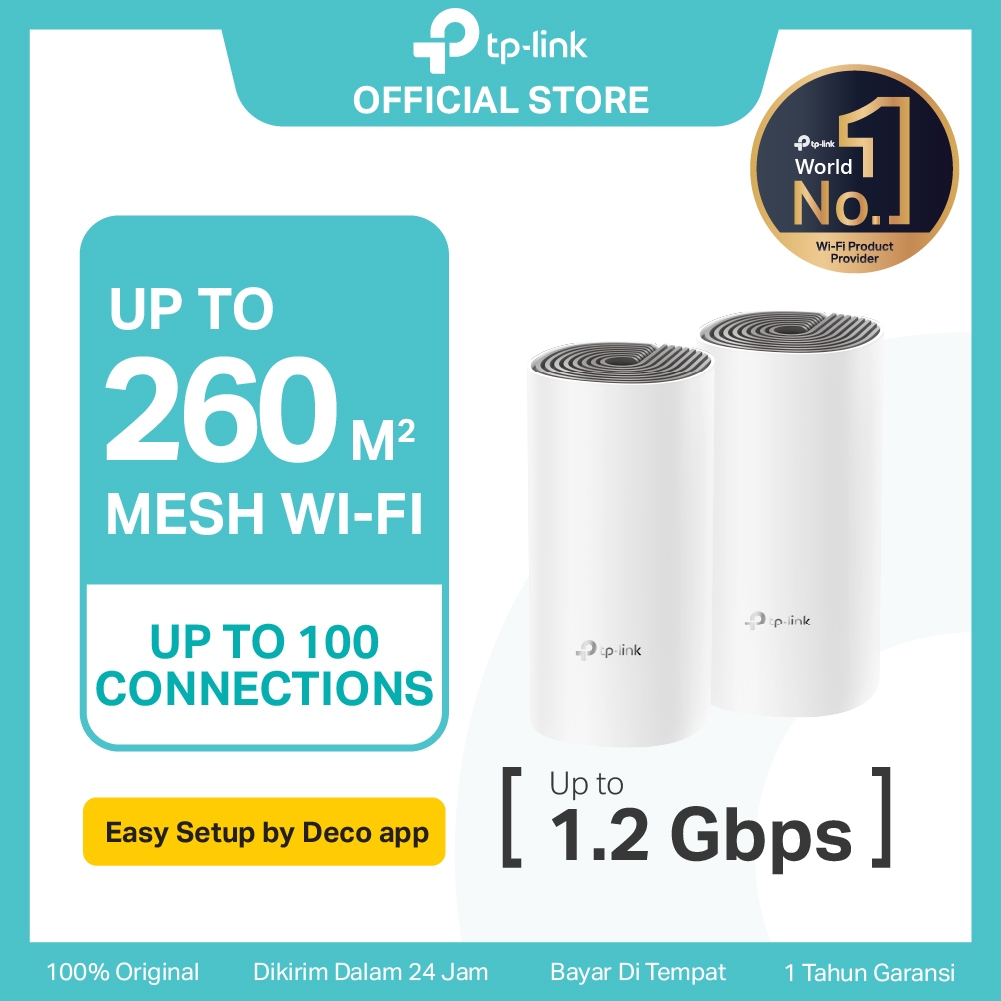 TP-Link Deco E4 | AC1200 Mesh WiFi System | WiFi 5 | Dual Band | Gigabit | Router Access Point