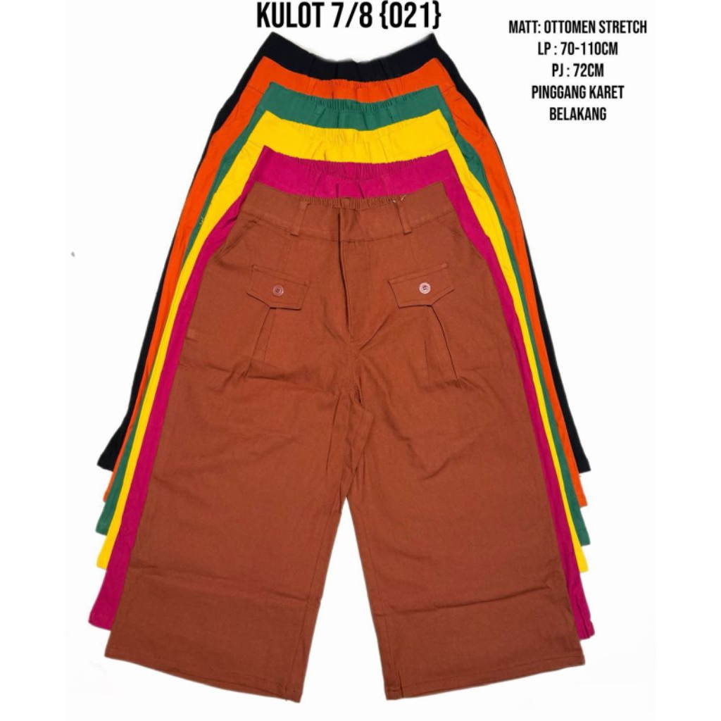 Celana wanita model kulot 7/8